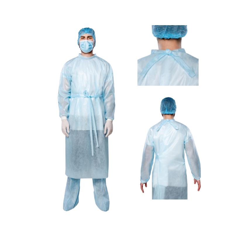 Халат хірургічний, розмір ХL(54-56), на зав'зках, рукав на манжеті, спанбонд 20g/m2(г/м2), стерильний, одноразового використання,ТМ «АХІЛЛ»